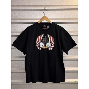Vintage 90s Eagle Graphic Tee with Patriotic Eagle Design XL